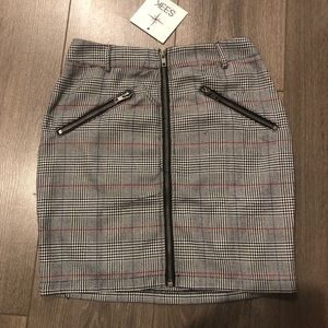 NWT LF plaid mini skirt
